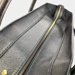 Dior Black  Leather Logo Studs Tote  Bag