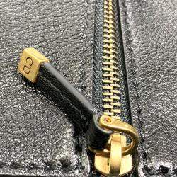 Dior Black  Leather Logo Studs Tote  Bag