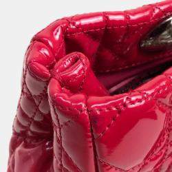 Pre Owned Dior Pink  Leather Lady Dior Tote Bag