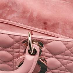 Pre Owned Dior Pink Cannage Leather Medium Lady D-Joy Tote