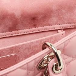 Pre Owned Dior Pink Cannage Leather Medium Lady D-Joy Tote