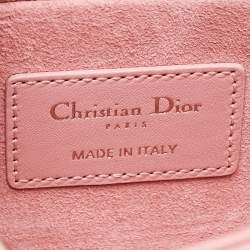 Pre Owned Dior Pink Cannage Leather Medium Lady D-Joy Tote