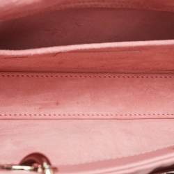 Pre Owned Dior Pink Cannage Leather Medium Lady D-Joy Tote