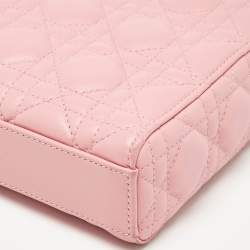 Pre Owned Dior Pink Cannage Leather Medium Lady D-Joy Tote