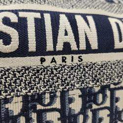 مملوكة مسبقًا حقيبة ديوركامب رسول ديور قماش أزرق كحلي بيج