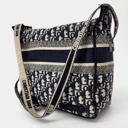 مملوكة مسبقًا حقيبة ديوركامب رسول ديور قماش أزرق كحلي بيج