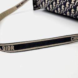 مملوكة مسبقًا حقيبة ديوركامب رسول ديور قماش أزرق كحلي بيج