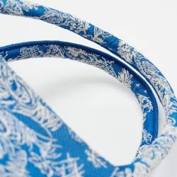 Dior Blue/White Embroidered Toile de Jouy Canvas Medium Book Tote 