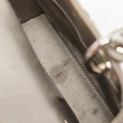 Pre Owned Dior Grey Cannage Satin Mini Beads Lady Dior Tote