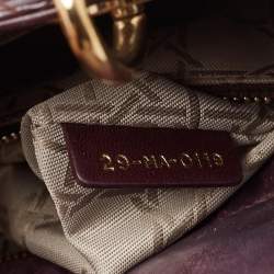 Pre Owned Dior Purple Cannage Leather Small Lady Dior My ABCDior Bag