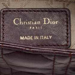 Pre Owned Dior Purple Cannage Leather Small Lady Dior My ABCDior Bag