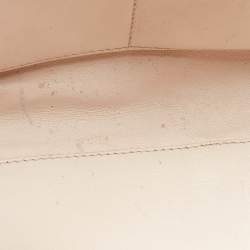 Pre Owned Dior Two Tone Beige Leather Large Diorever Top Handle Bag