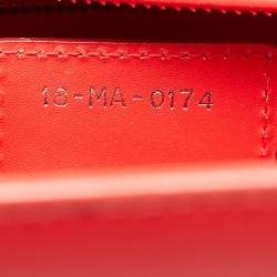 Dior Red Leather Large Lady Dior Pocket Tote
