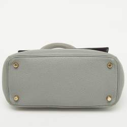 Pre Owned Dior Grey Leather Small Be Dior Top Handle Bag