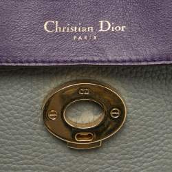Pre Owned Dior Grey Leather Small Be Dior Top Handle Bag