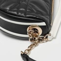 مملوكة مسبقًا Dior Black Cannage Leather Small Vibe Hobo