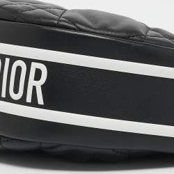 مملوكة مسبقًا Dior Black Cannage Leather Small Vibe Hobo