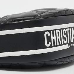 مملوكة مسبقًا Dior Black Cannage Leather Small Vibe Hobo