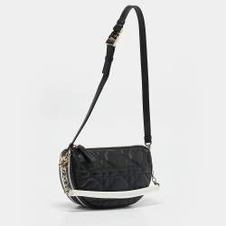مملوكة مسبقًا Dior Black Cannage Leather Small Vibe Hobo