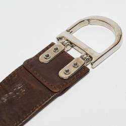 Pre Owned Dior Brown Leather Remove Before Flight Bag