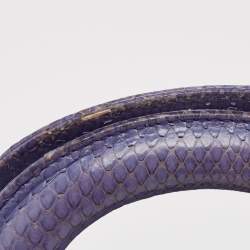 Pre Owned Dior Blue Python Mini Lady Dior Tote