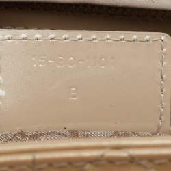 Pre Owned Dior Grey Cannage Patent Leather Large Lady Dior Tote