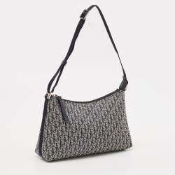 مملوكة مسبقًا Dior Navy Blue Oblique Canvas Trotter Shoulder Bag