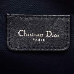 مملوكة مسبقًا Dior Navy Blue Oblique Canvas Trotter Shoulder Bag