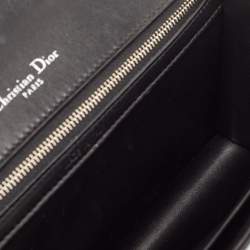 Pre Owned Dior Black Leather and Sequins Medium Diorama Shoulder Bag