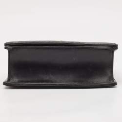 Pre Owned Dior Black Leather and Sequins Medium Diorama Shoulder Bag