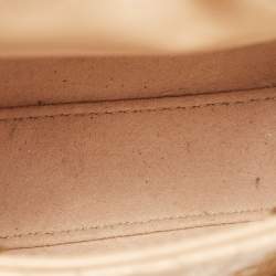 Pre Owned Dior Beige Cannage Patent Leather Micro Lady Dior Tote