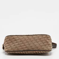 Pre Owned Dior Dark brown/Beige Diorissimo Canvas Street Chic Pochette
