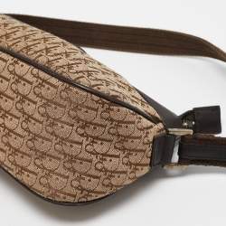 Pre Owned Dior Dark brown/Beige Diorissimo Canvas Street Chic Pochette