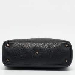 Dior Black Leather Medium Diorissimo Shopper Tote