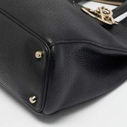 Dior Black Leather Medium Diorissimo Shopper Tote