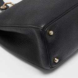 Dior Black Leather Medium Diorissimo Shopper Tote