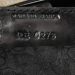 Dior Black/White Fabric and Sequins Saddle Bag