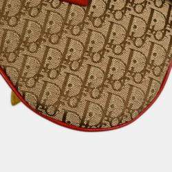 Christian Dior  Beige Canvas Trotter Saddle Belt Bum Bag   