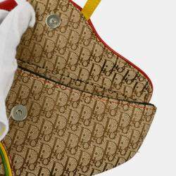 Christian Dior  Beige Canvas Trotter Saddle Belt Bum Bag   