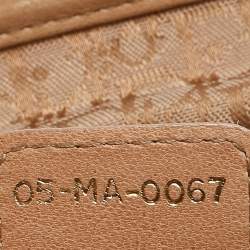 Pre Owned Dior Beige Pleated Leather Plisse Tote