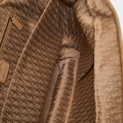 Pre Owned Dior Beige Pleated Leather Plisse Tote