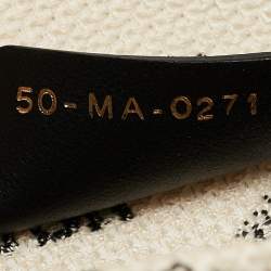 Pre Owned Dior Cream/Black Zodiac Embroidered Canvas Medium Book Tote 