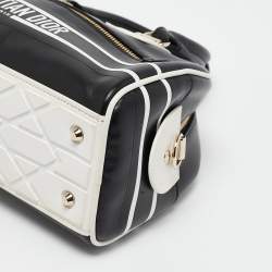 Pre Owned Dior Black/White Leather and Rubber Small Vibe Satchel