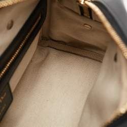 Pre Owned Dior Black/White Leather and Rubber Small Vibe Satchel