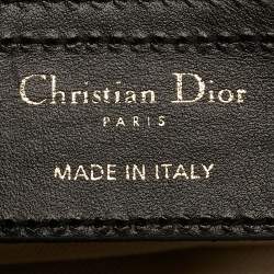 Pre Owned Dior Black/White Leather and Rubber Small Vibe Satchel