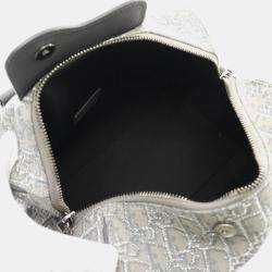 Dior Gray Canvas Leather Lingot 26 Handbag