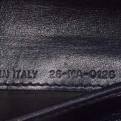 Dior Navy Blue Patent Leather Diorama Trifold Wallet
