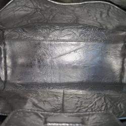 Dior Silver Laminated Leather Medium Diorever Bag