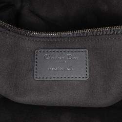 Pre Owned Dior Black Large Ultra Matte Calfskin Cannage Lady Dior