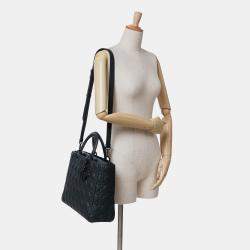 Pre Owned Dior Black Large Ultra Matte Calfskin Cannage Lady Dior